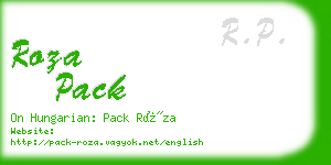 roza pack business card